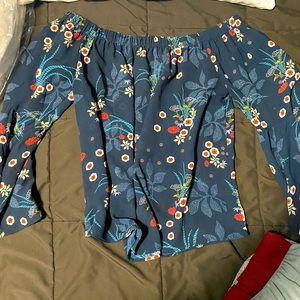 Floral off shoulder top